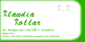 klaudia kollar business card